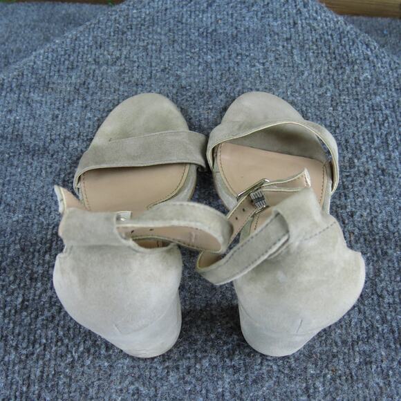 Steve Madden Women Carrson Open Toe Beige Leather Pump 6 Medium Gently Used 2025 - Picture 5 of 7